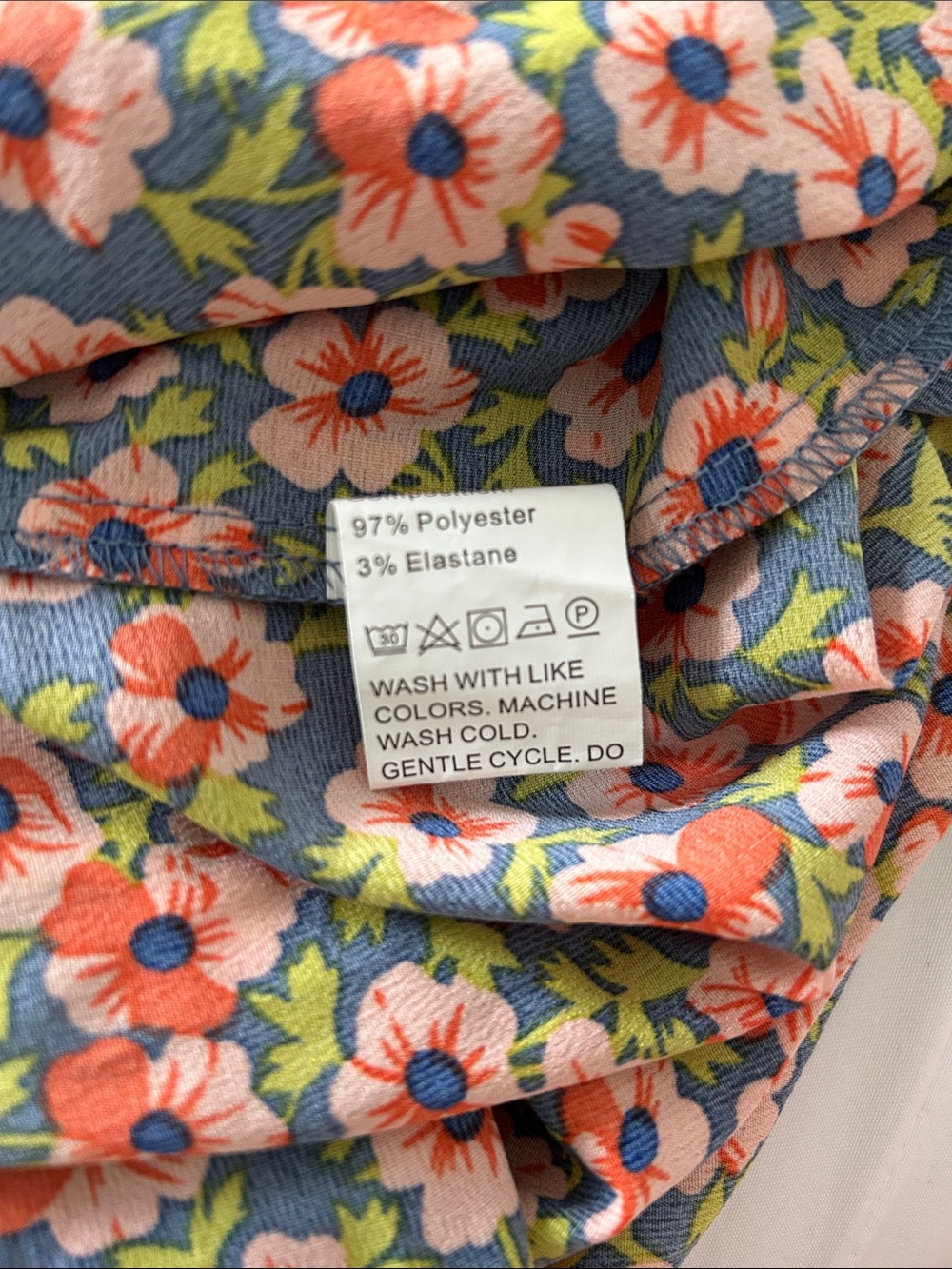 Pretty Garden One-Shoulder Floral Tie-Strap Dress in Coral, Pink, Blue, Green - Picture 5 of 5